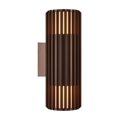 Aludra Metallic Brown Minimalist Double Wall Light