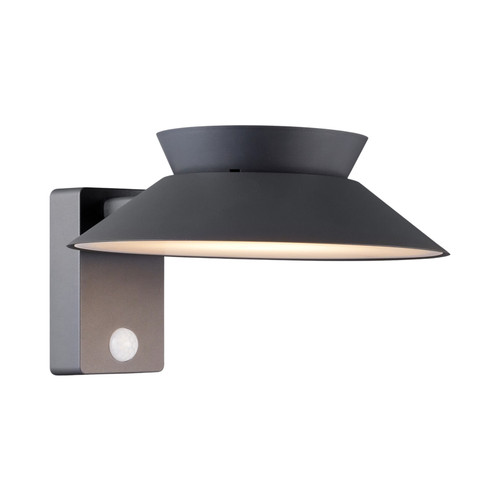 Justina IP44 Solar LED Wall Light with Sensor - Anthracite