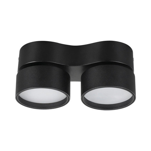 Diaz 24W Black Adjustable 3CCT LED Twin Head Downlight