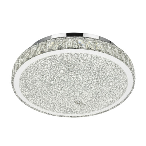 Elbe Round 3CCT LED Crystal Ceiling Light - Chrome