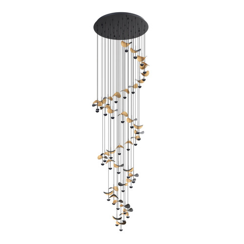 Dracera Black Gold Dimmable Cluster Pendant Light