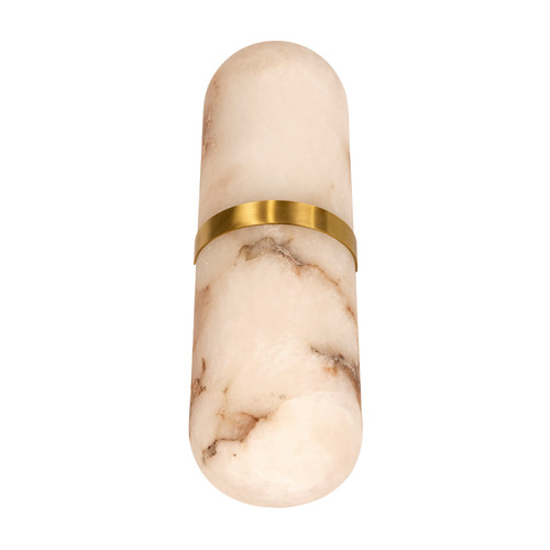 Burney Brushed Gold Alabaster LED Wall Light