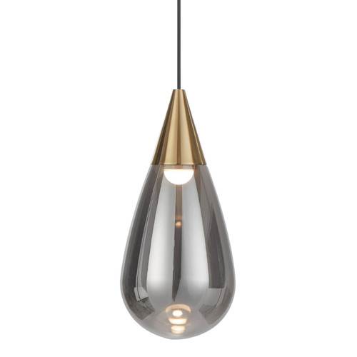 Wulai Teardrop Glass LED Pendant Light - Smoke