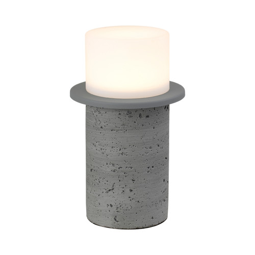 Rocklin Grey Cast Stone Mini LED Table Lamp