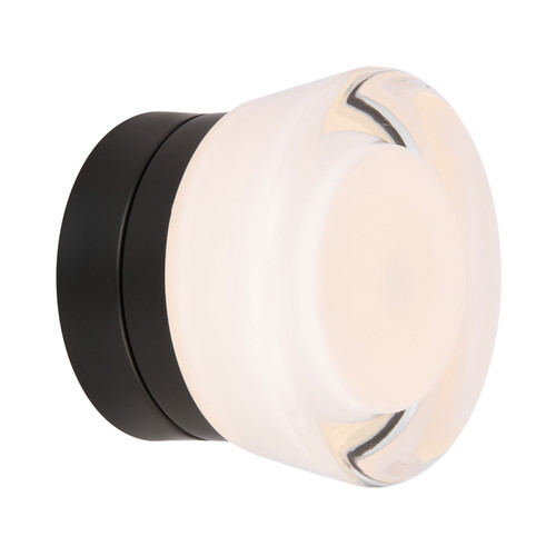 Presanella IP44 Glass LED Wall Light - Black