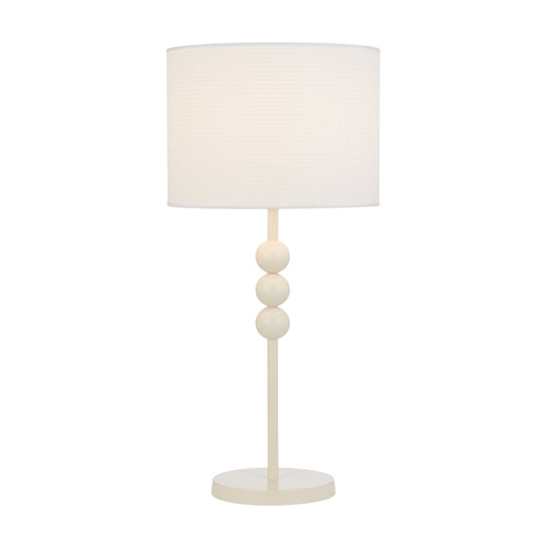 Acapulco Modern Ivory Shade Table Lamp - Glossy Beige