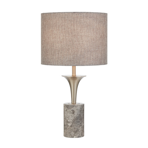 Esparza Grey Marble Table Lamp - Grey Shade