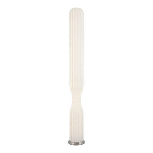 Chivasso Twisted Ribbed White Column Floor Lamp