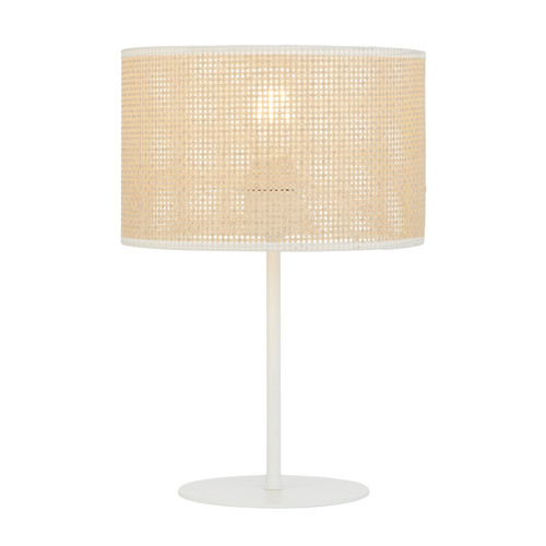 Ventanas Contemporary Boho Table Lamp - Satin White