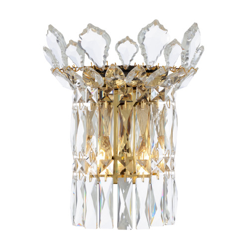 Lyskovo Clear Crystal Decorative Wall Light - Gold