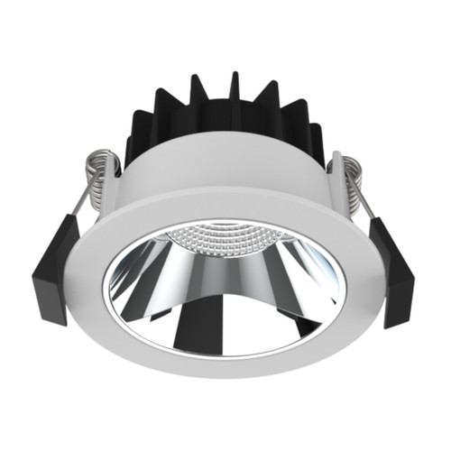 Rouyi IP54 Black Silver Reflector 3CCT LED Downlight - White