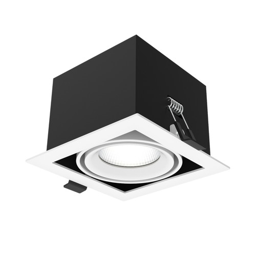Lux White Trim Single Head IP54 3CCT LED Shop Downlight