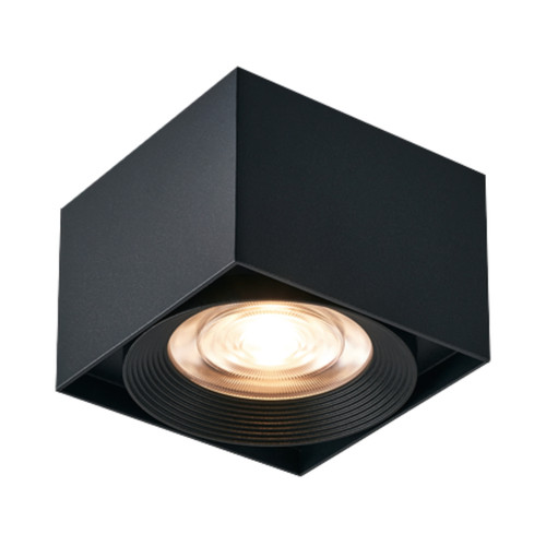 Hu 10W 3CCT LED Square COB LED Downlight - Black