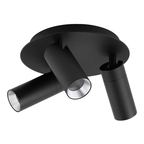 Lune IP65 Adjustable Triple Head Spot Ceiling Light - Black