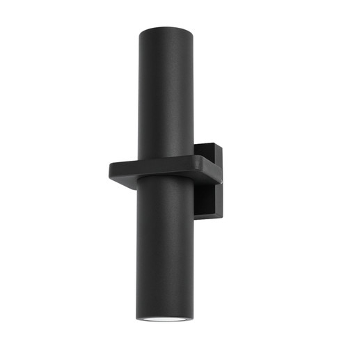 Poe IP65 Up and Down Sole Pillar Wall Light - Black