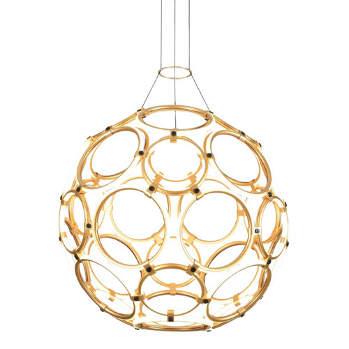Hiri Geometric LED Pendant Light - Brass