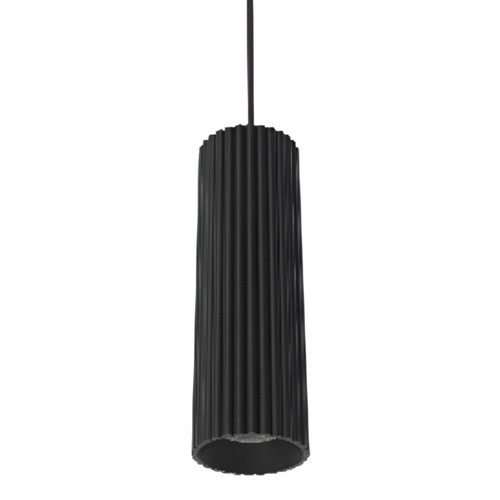 Kari IP44 Ribbed Dimmable LED Pendant Light - Black