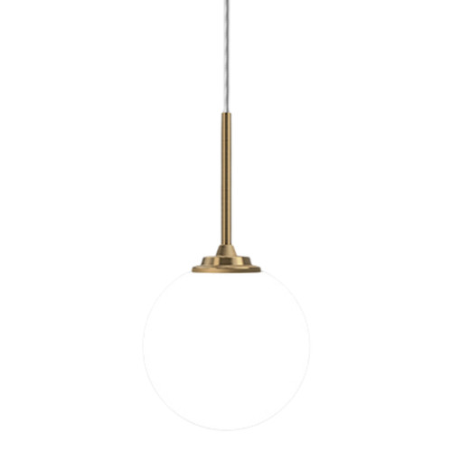 Pico IP44 Old Brass Glass Orb LED Pendant
