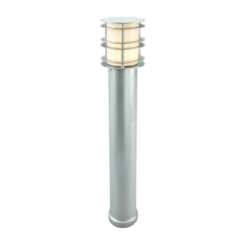 Stockholm IP65 Frosted Glass Bollard Light - Galvanised