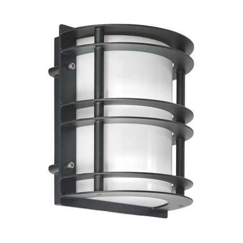 Stockholm IP54 Opal Glass Flush Wall Light - Black