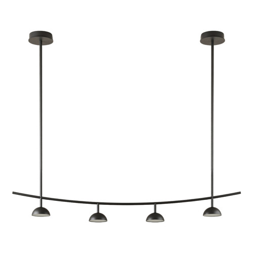 Tana 4 Light Minimalist LED Pendant - Matt Black