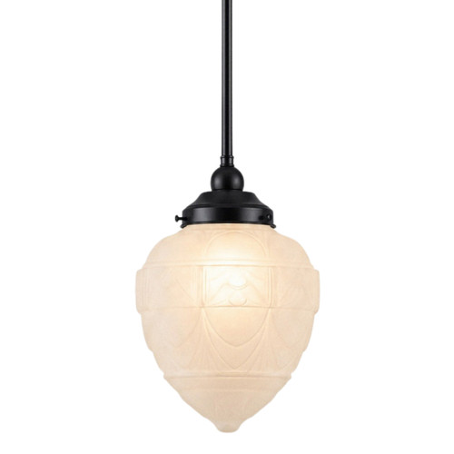 Asheville Frosted Glass Rod Pendant - Patina
