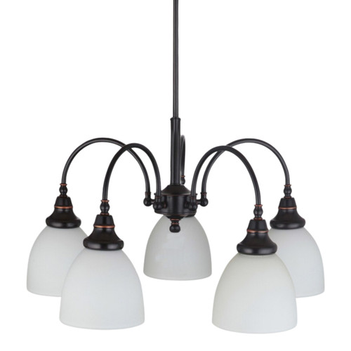 Benson 5 Light Bronze Down-Facing Pendant Chandelier