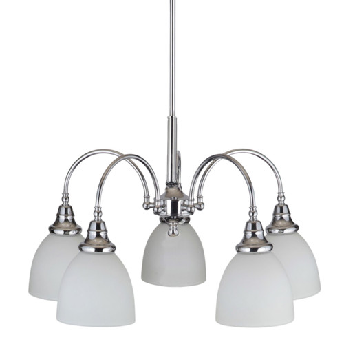 Benson 5 Light Chrome Down-Facing Pendant Chandelier