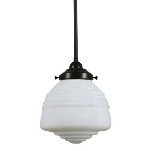 Domec Matt Opal Glass Rod Pendant - Patina