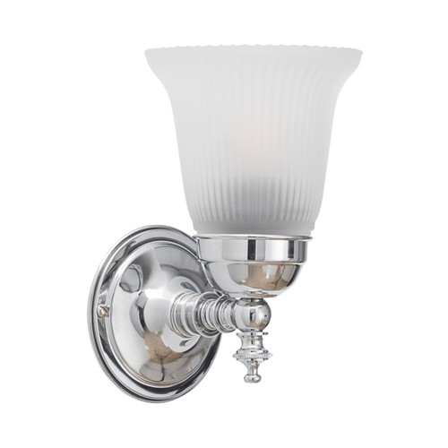 Kline Classic Frosted Glass Wall Light - Chrome