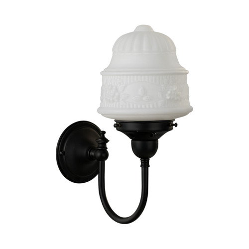 Loxton Patina Wall Light with Senator Matt Opal Glass Shade