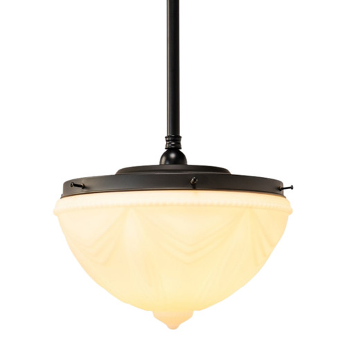 Empire Matt Opal Glass Rod Pendant - Patina