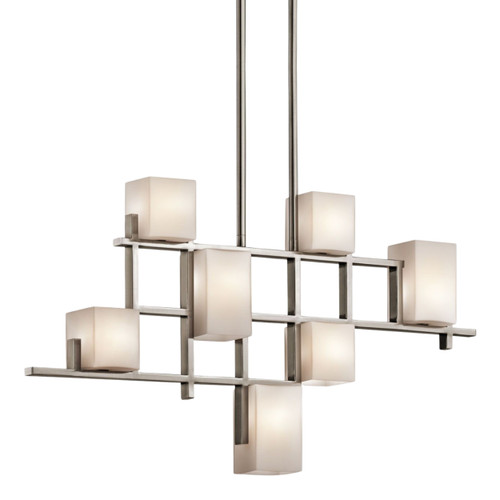 City Lights Linear Geometric Chandelier - Classic Pewter