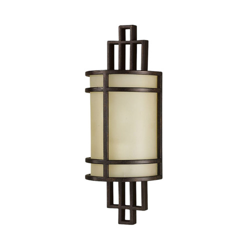 Fusion Amber Glass Decor Wall Light - Grecian Bronze