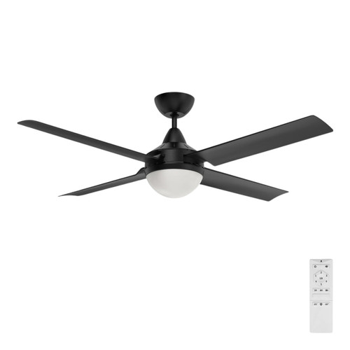 Cairns 48 DC Ceiling Fan with B22 Light - Black