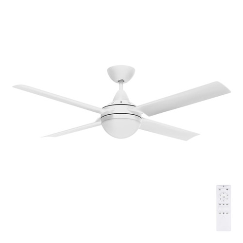 Cairns 52 DC Ceiling Fan with B22 Light - White
