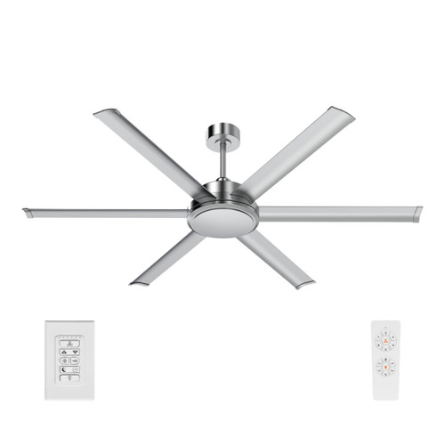 Colossus II 65-Inch DC Ceiling Fan - Satin Nickel