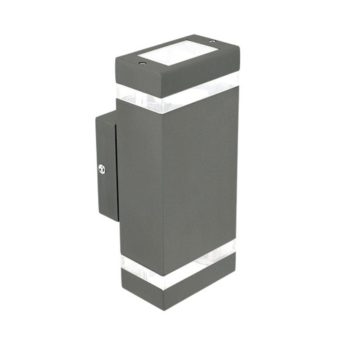 Entasis IP44 Angular Up Down Wall Light - Charcoal