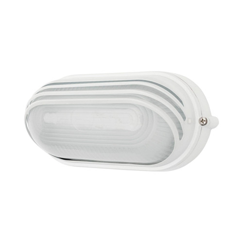 Essex IP54 Louvred Oval LED Bunker Wall Light - White