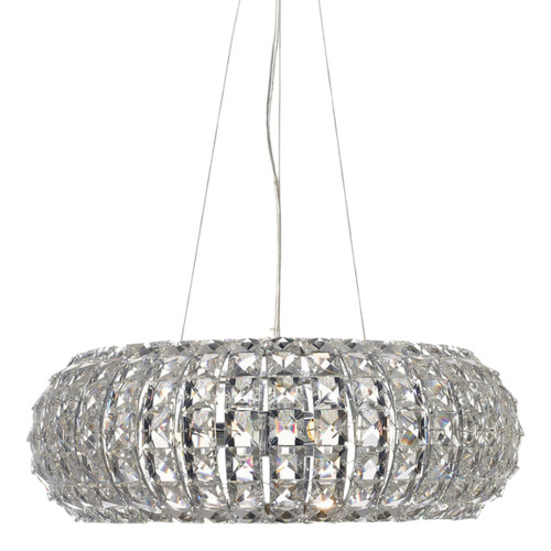 Dmitri K9 Crystal Faceted Oblate Drum Pendant