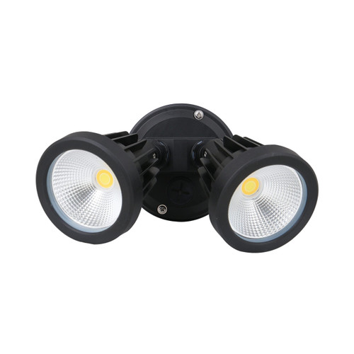 Azel Twin Light IP65 3CCT LED Floodlight - Black