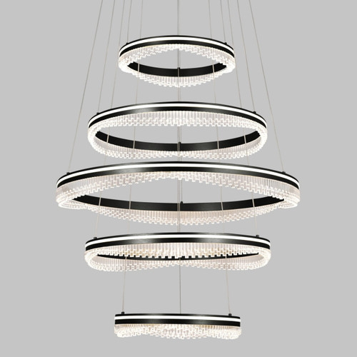 Pagnia 5 Light Black 3CCT LED Chandelier