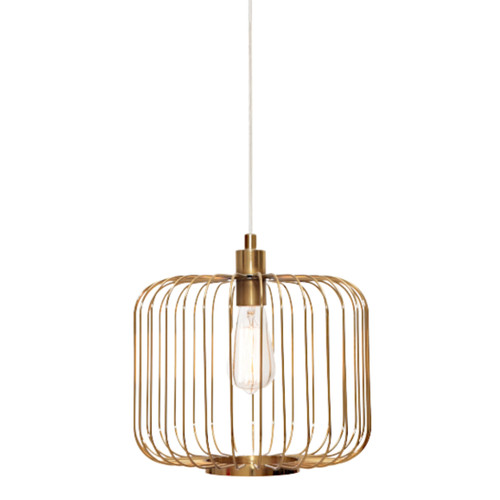 Bonn Open Wire Cage Pendant Light - Gold