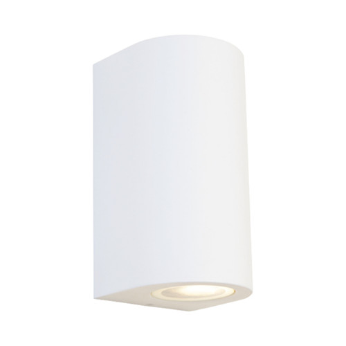 Porta IP54 Twin Light Rounded Wall Lamp - White