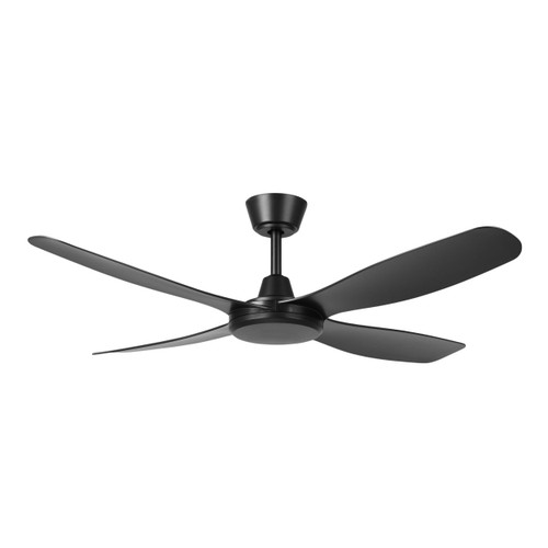 Aruba 52-Inch Black DC Ceiling Fan with Wall Switch