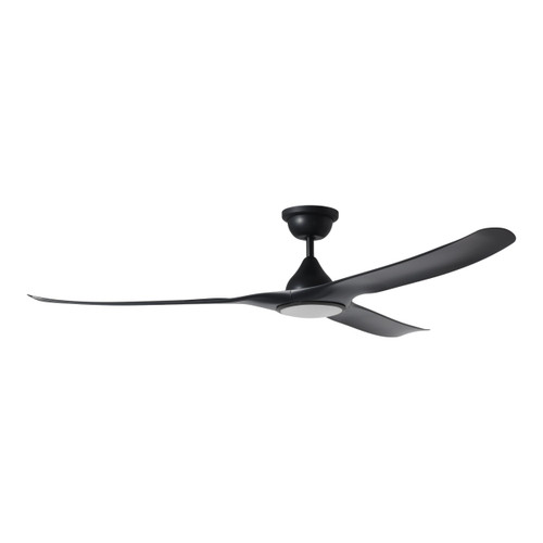 Tahiti 72-Inch IP66 Matt Black DC Ceiling Fan with LED Light