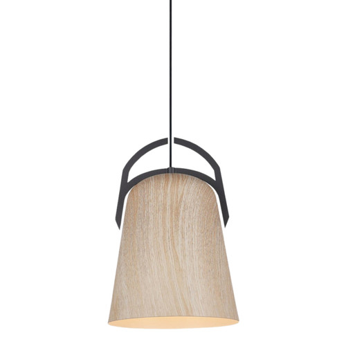 Baranello Natural Oak Wood Bell Pendant