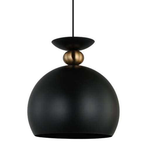 Plavsk Inverted Wine Glass Pendant Light - Matt Black