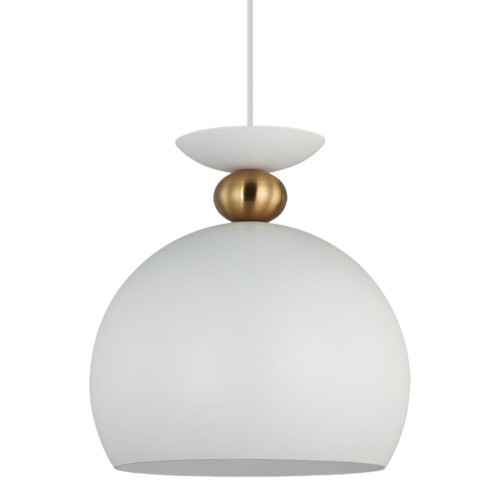 Plavsk Inverted Wine Glass Pendant Light - Matt White