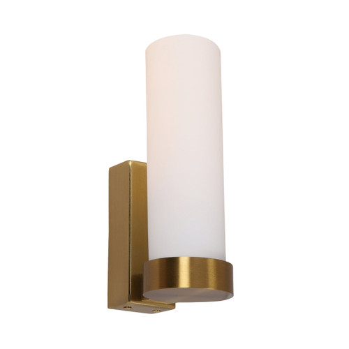 Sevan Tubular Opal Glass Wall Light - Brass